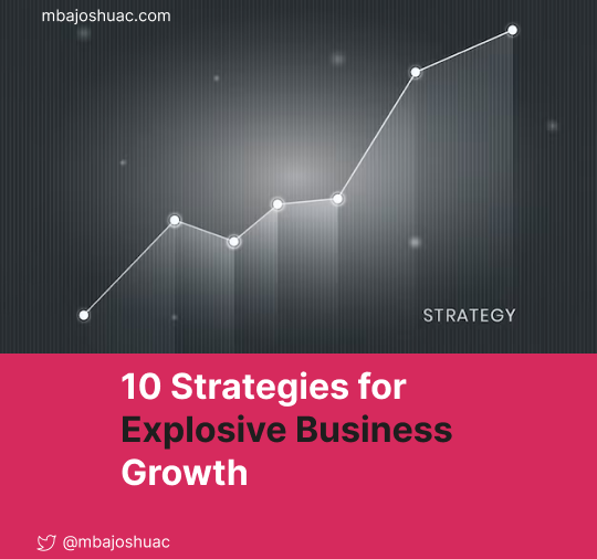 10 Strategies For Explosive Business Growth - Joshua Mba